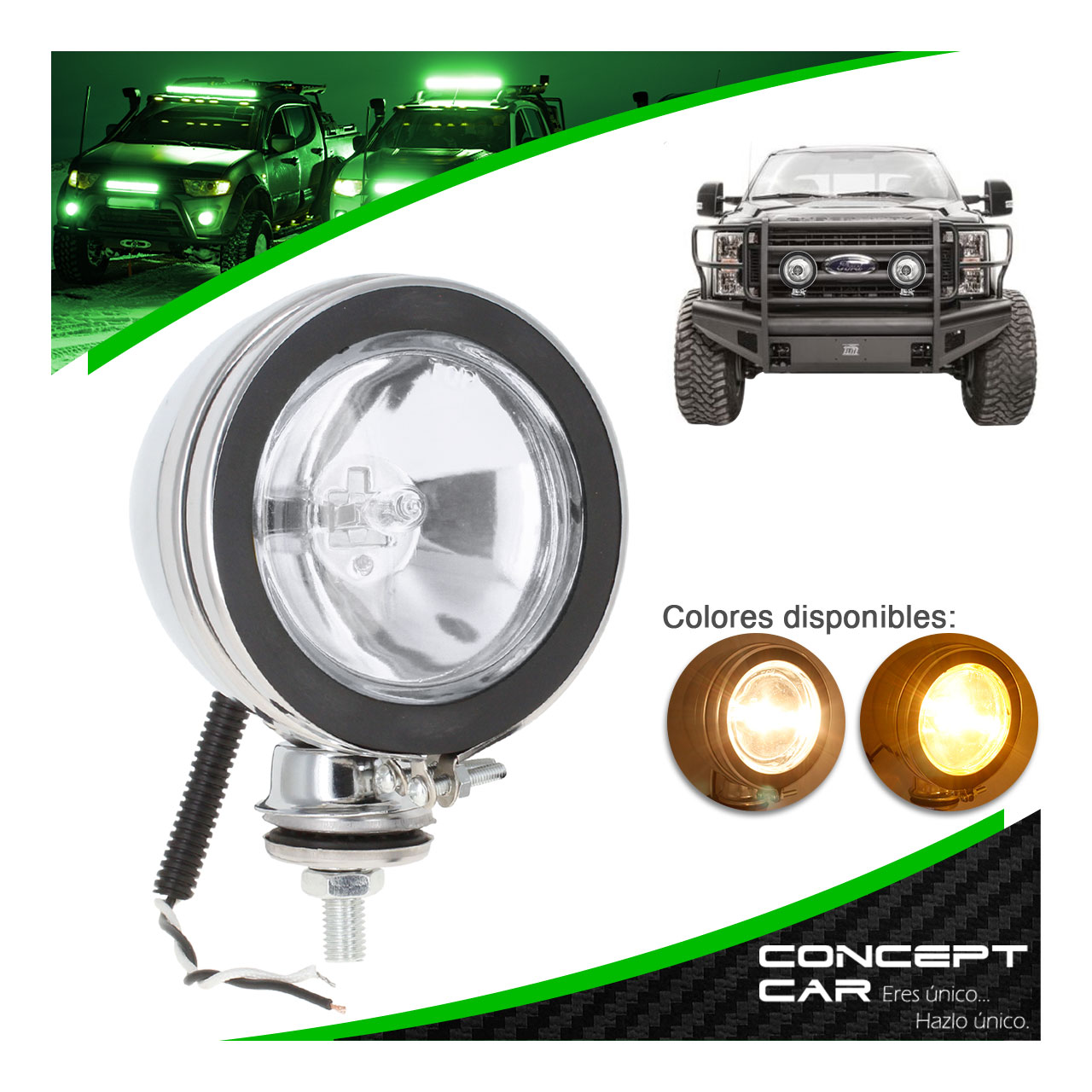 Faro Halógeno Redondo 4x4 Niebla 4 Pulgadas H3 Universal