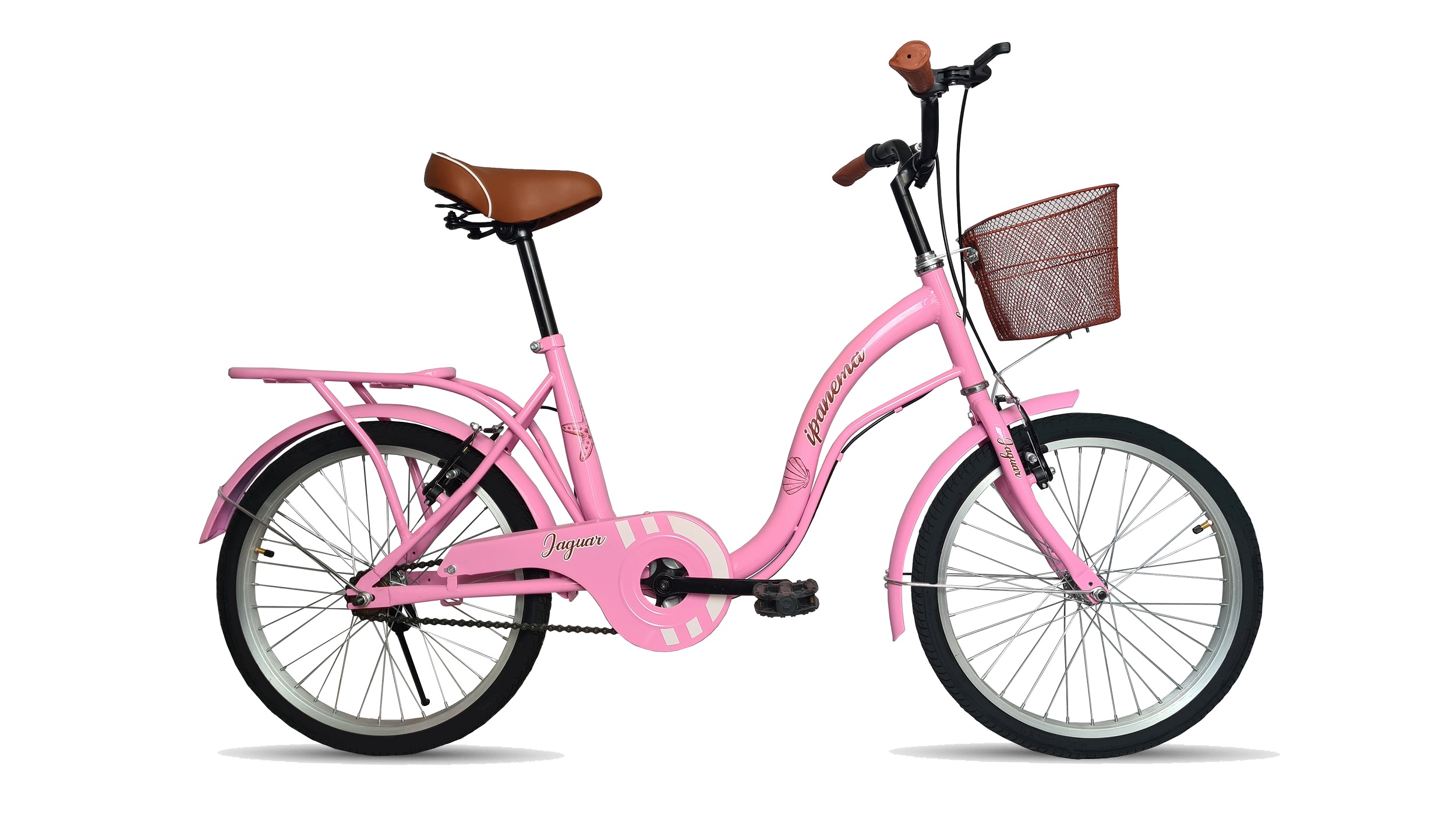 Bicicleta Urbana Ipanema Rodada 20 Portabulto Canasta Rosa