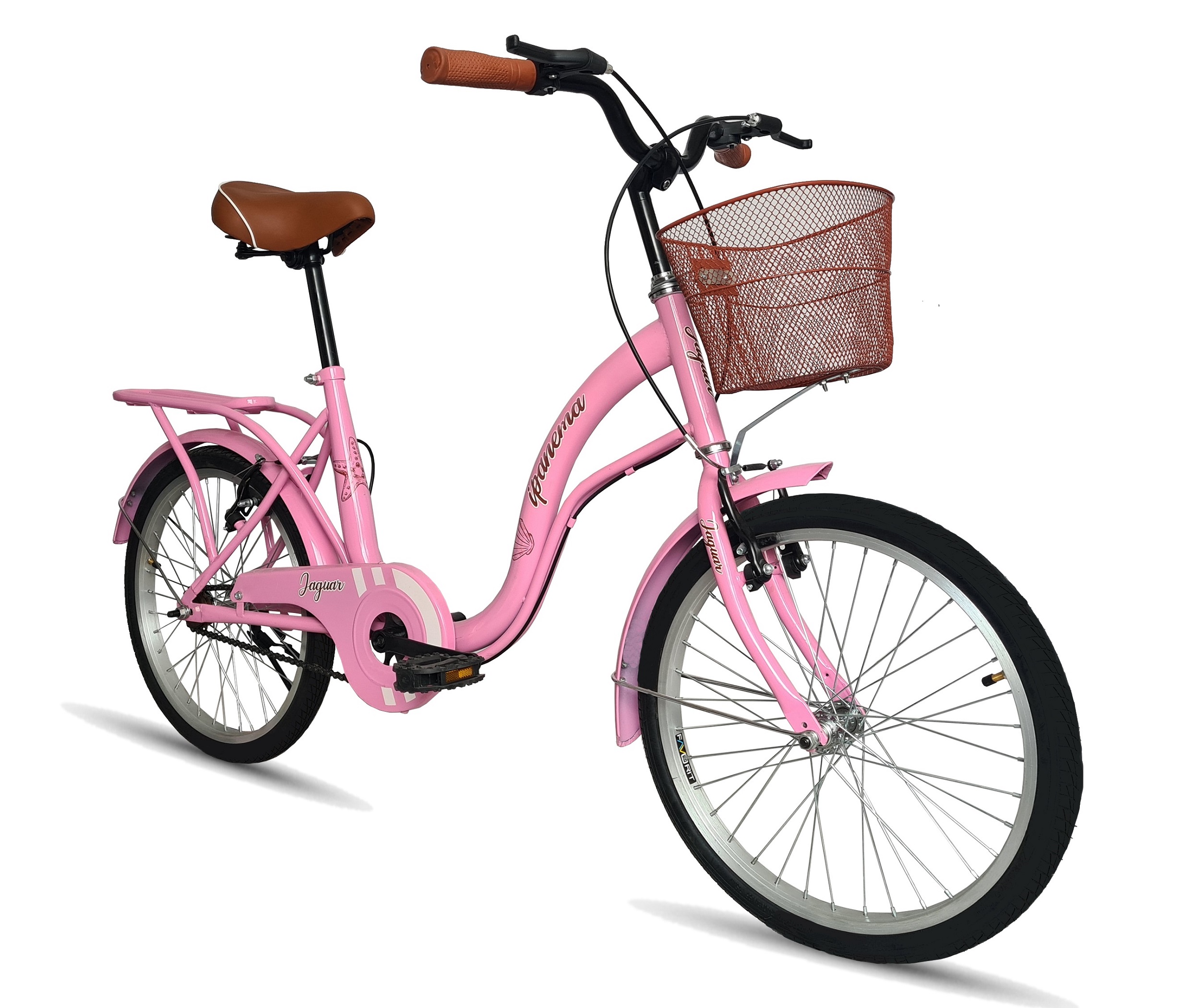 Bicicleta Urbana Ipanema Rodada 20 Portabulto Canasta Rosa