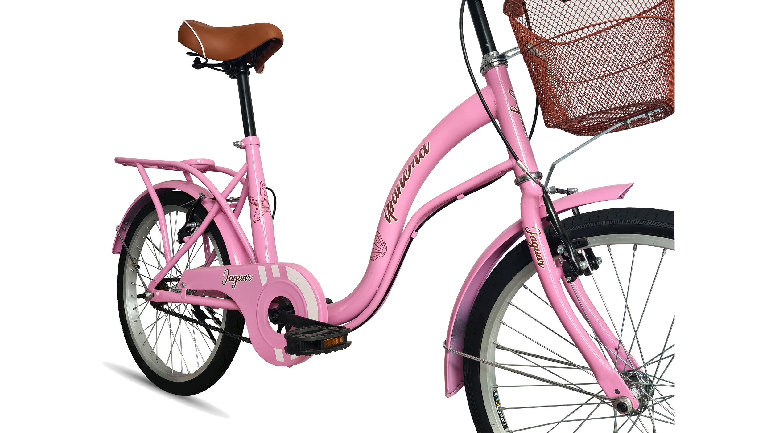 Bicicleta Urbana Ipanema Rodada 20 Portabulto Canasta Rosa