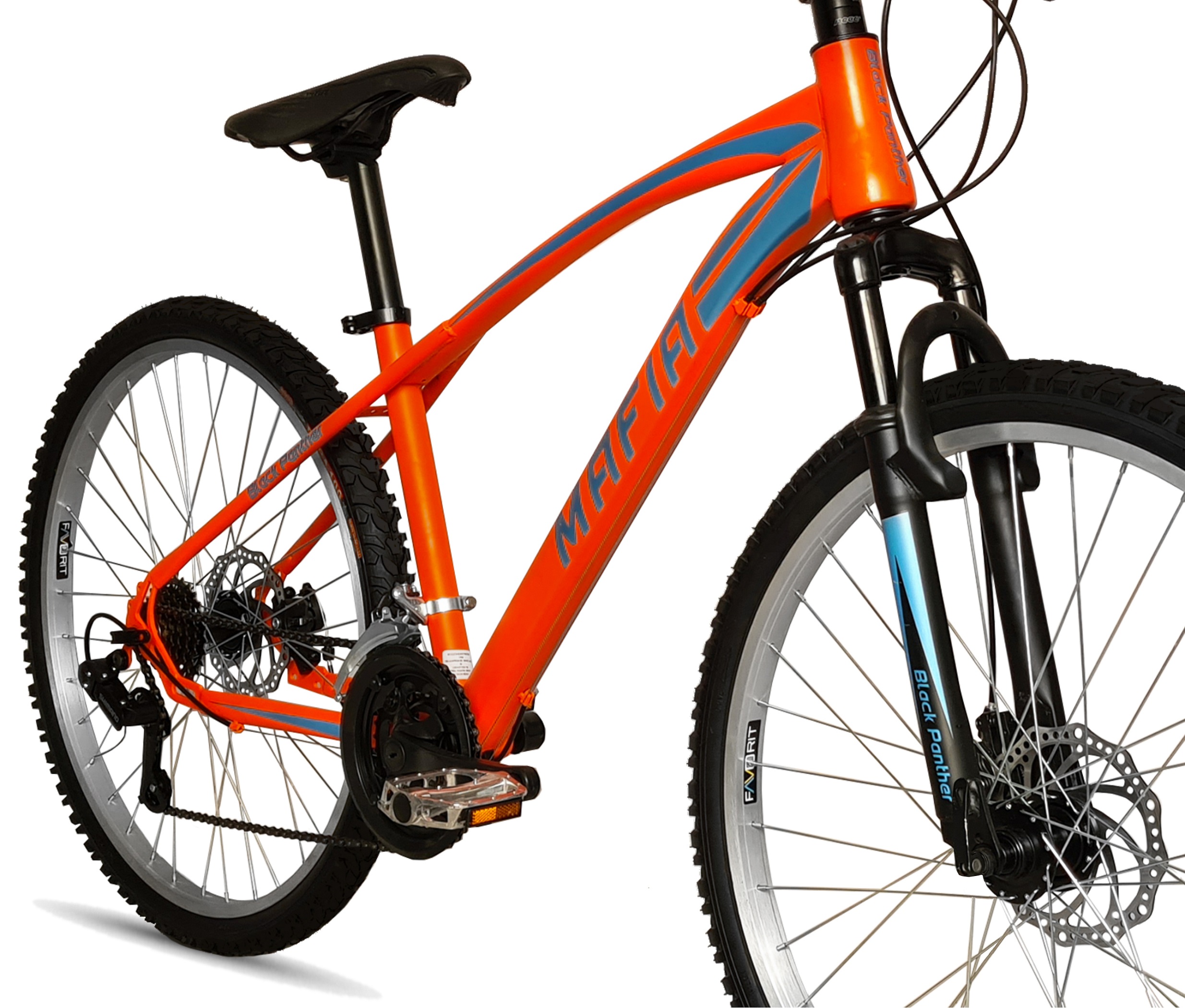 Bicicleta Mtb Mafia Frenos Disco 18 Velocidades Rodada 26 Naranja