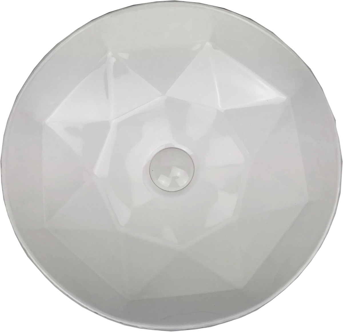 Lavabo Cerámico para Baño SUM, forma circular en color blanco con texturas en relieve color dorado. De sobreponer, con diseño europeo ideal para todo tipo de baños. Dimensiones 40.0 x 40.0 x 14.5 cms. (base x altura x profundidad)