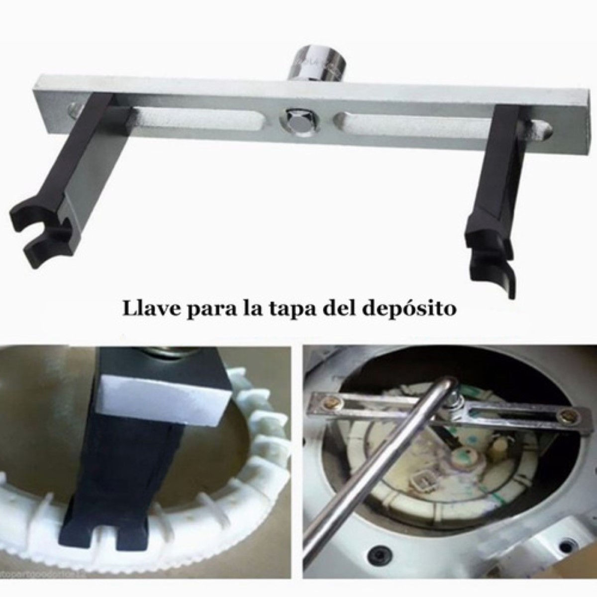 Llave Para Quitar Tapa De Bomba De Gasolina Ajustable Plateado