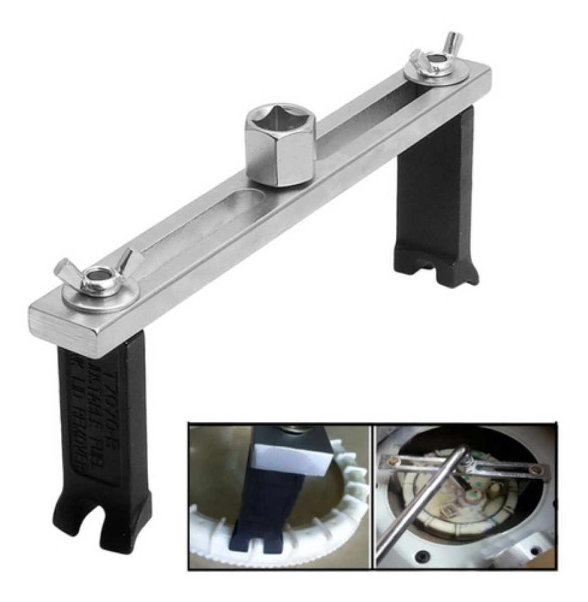 Llave Para Quitar Tapa De Bomba De Gasolina Ajustable Plateado