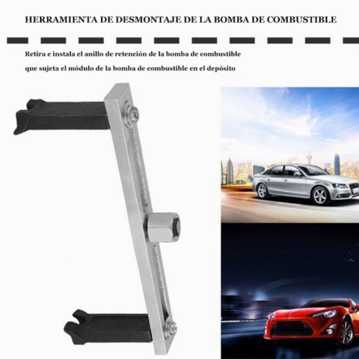 Llave Para Quitar Tapa De Bomba De Gasolina Ajustable Plateado