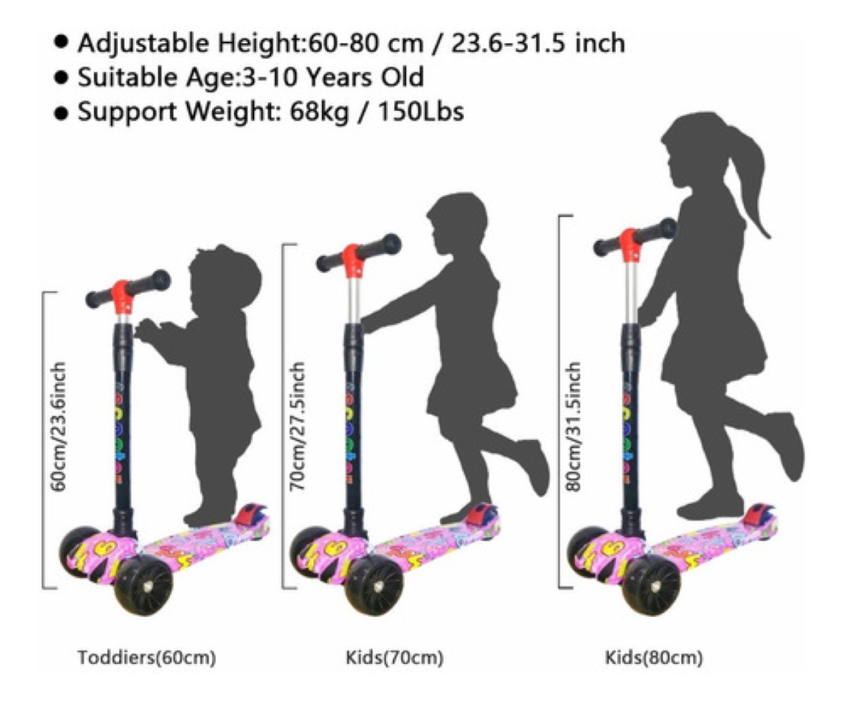 Patinete 3 ruedas infantil con LEDS plegable Twenty Go Easy Mint