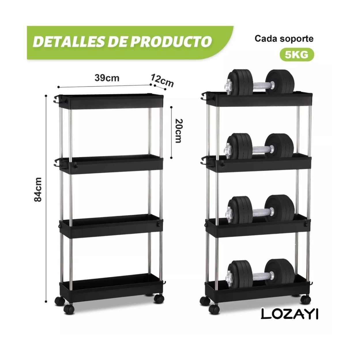 Estante Organizador Para Lavadora JUST HOME COLLECTION