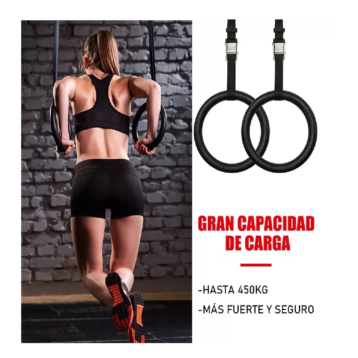 Gimnasia Bandas De Suspensión De Hasta 450 Kg Abs Anillos