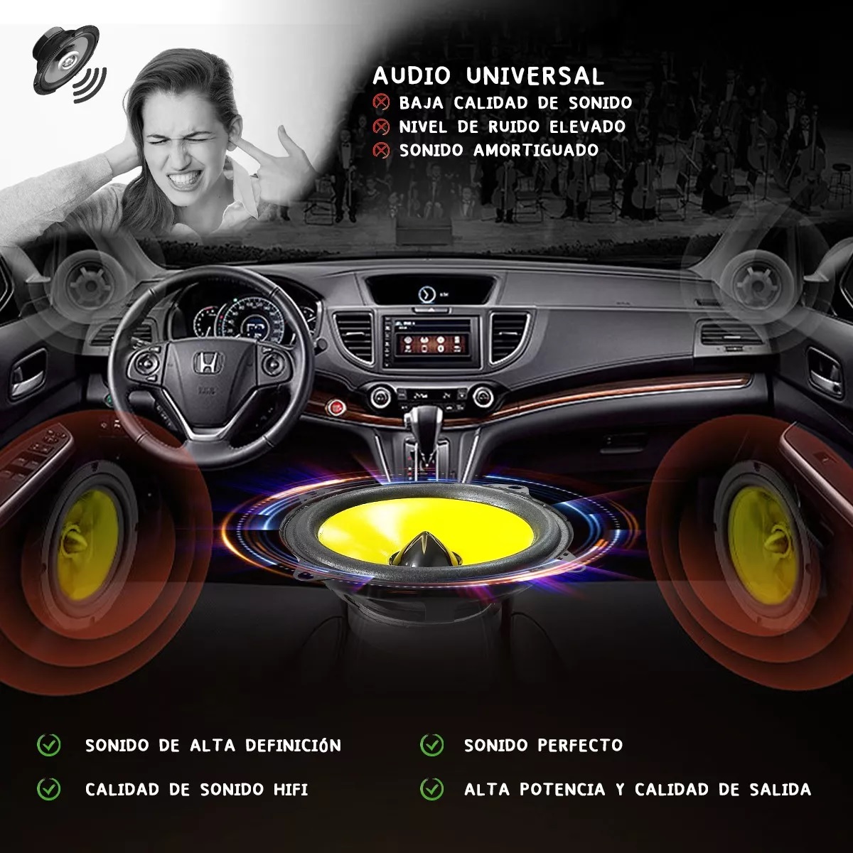 Rockford Fosgate T16 Power - Altavoces Coaxiales De Rango Completo De 2