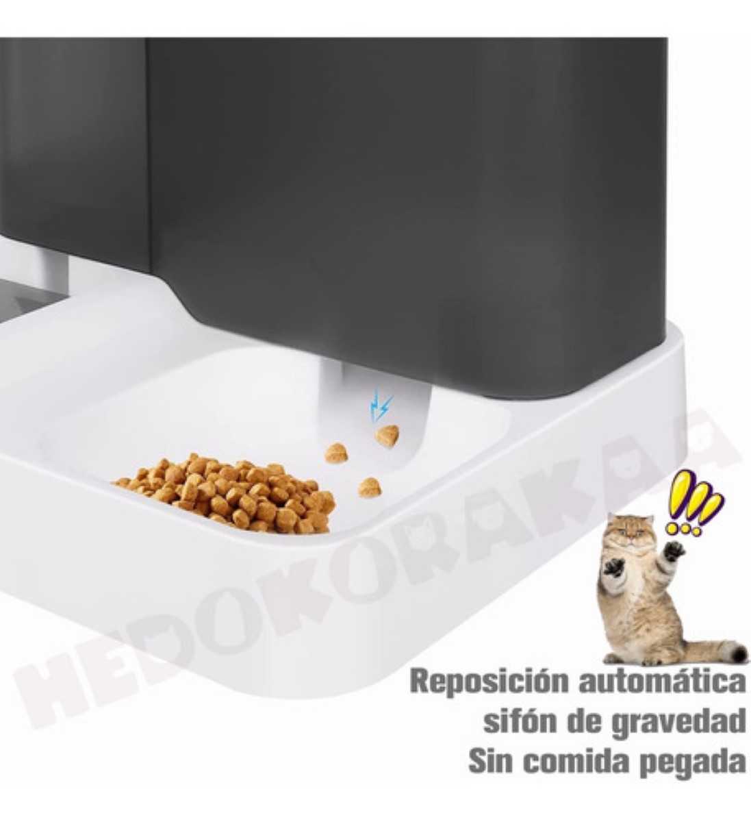 Dispensador Comedero Y Bebedero Automático Macotas  Blanco