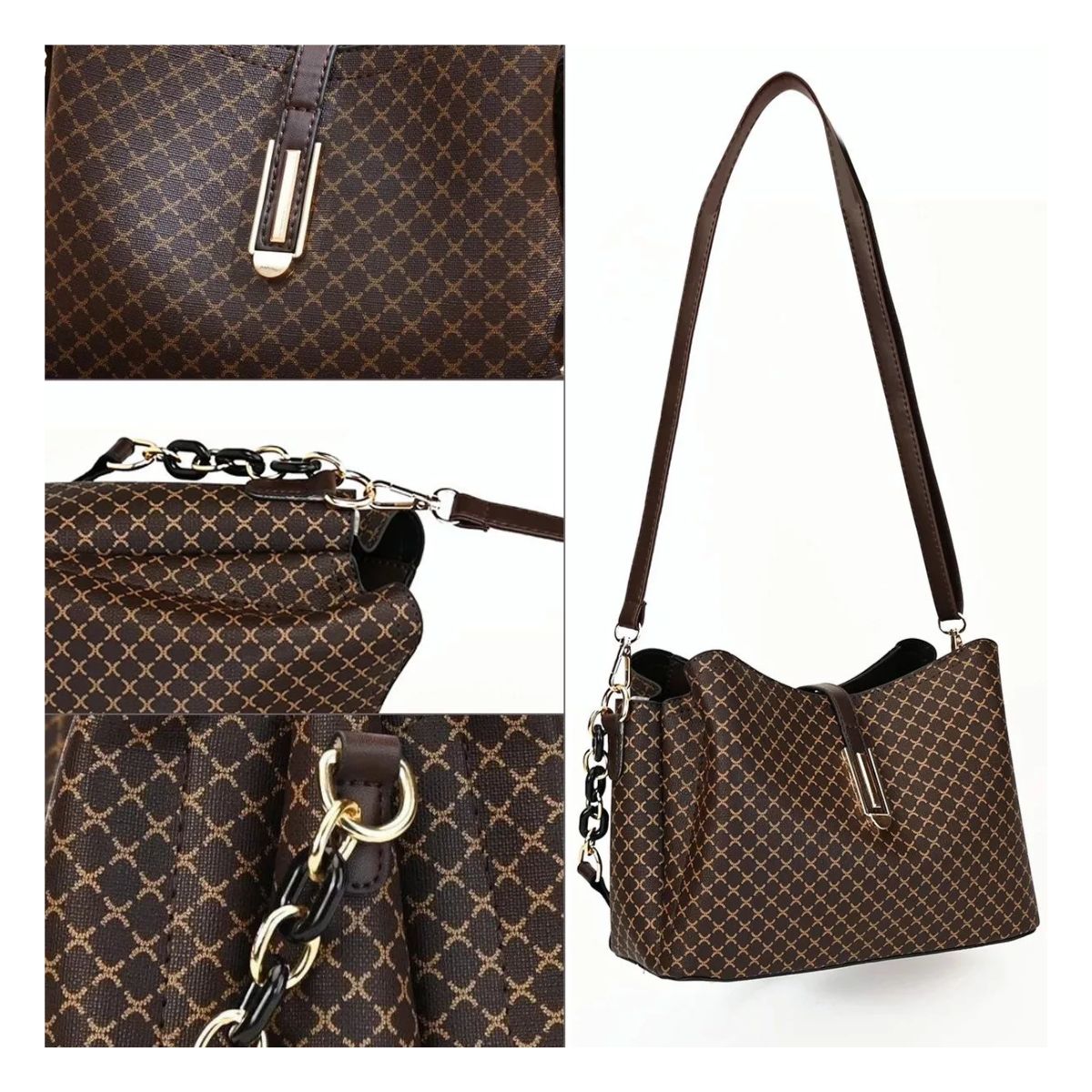 Bolso Para Mujer De Cuero Cafe