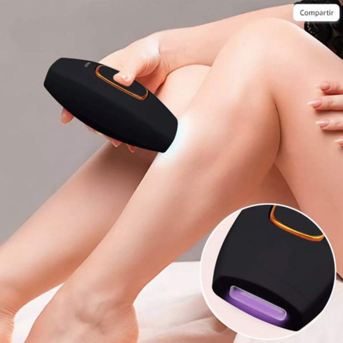 Depiladora Láser De Luz Ipl Permanente Negra