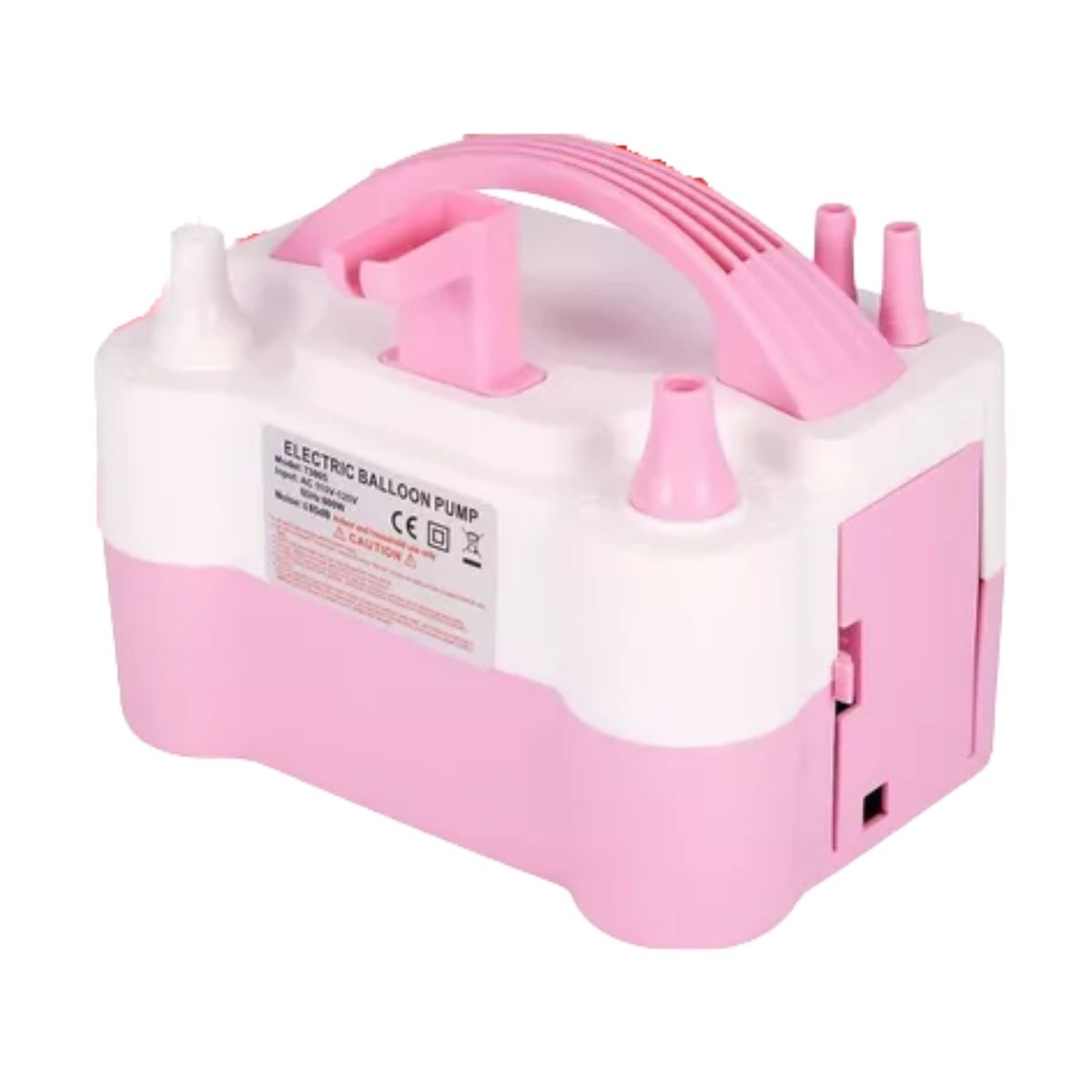 Maquina Para Inflar Globos Electrica Portatil Rosa con blanco 