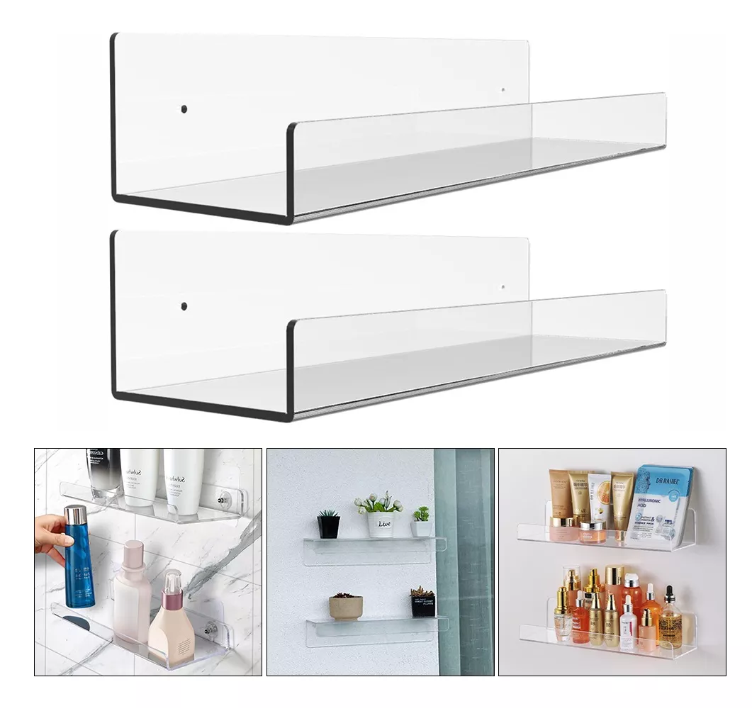 Repisas Flotantes Estantes De Acrílico 2 Piezas