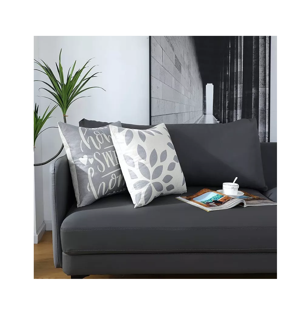 Fundas Para Cojines Decoración  4 Piezas Gris 