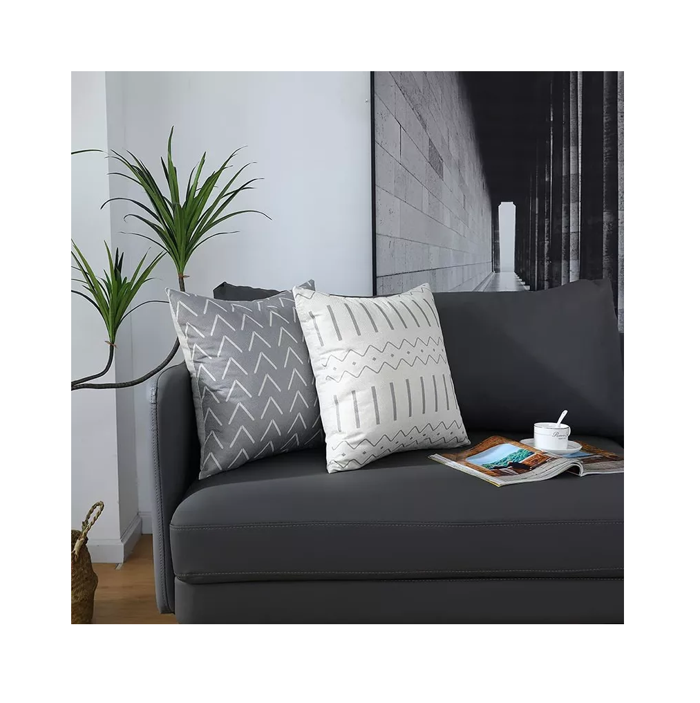 Fundas Para Cojines Decoración  4 Piezas Gris 