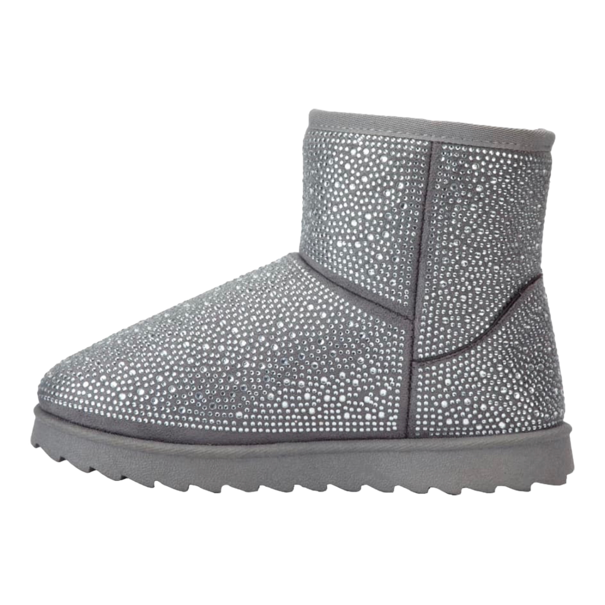 Bota Invernal Ante Pedrería Forro Peluche Pink