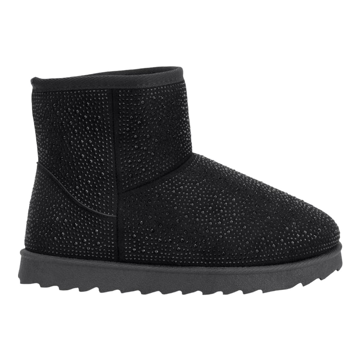 Bota Invernal Ante Pedrería Forro Peluche Pink