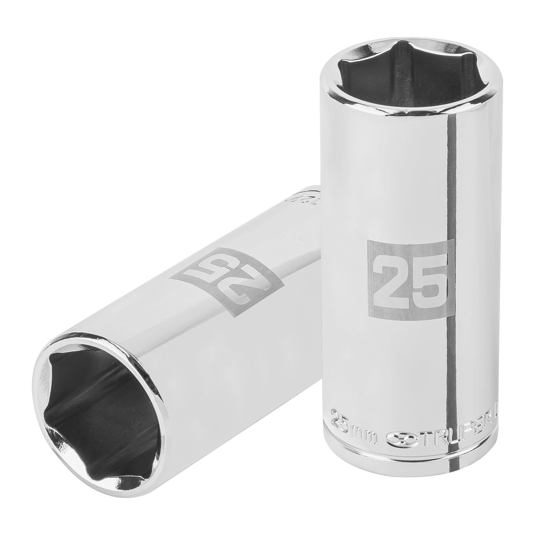 DADO LARGO DE 25 MM, 6 PUNTAS, CUADRO 1/2", TRUPER 101013