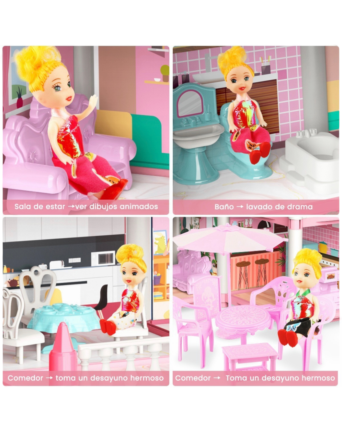 Casa De Muñecas Dream Angel Armable 52x 60 Cm