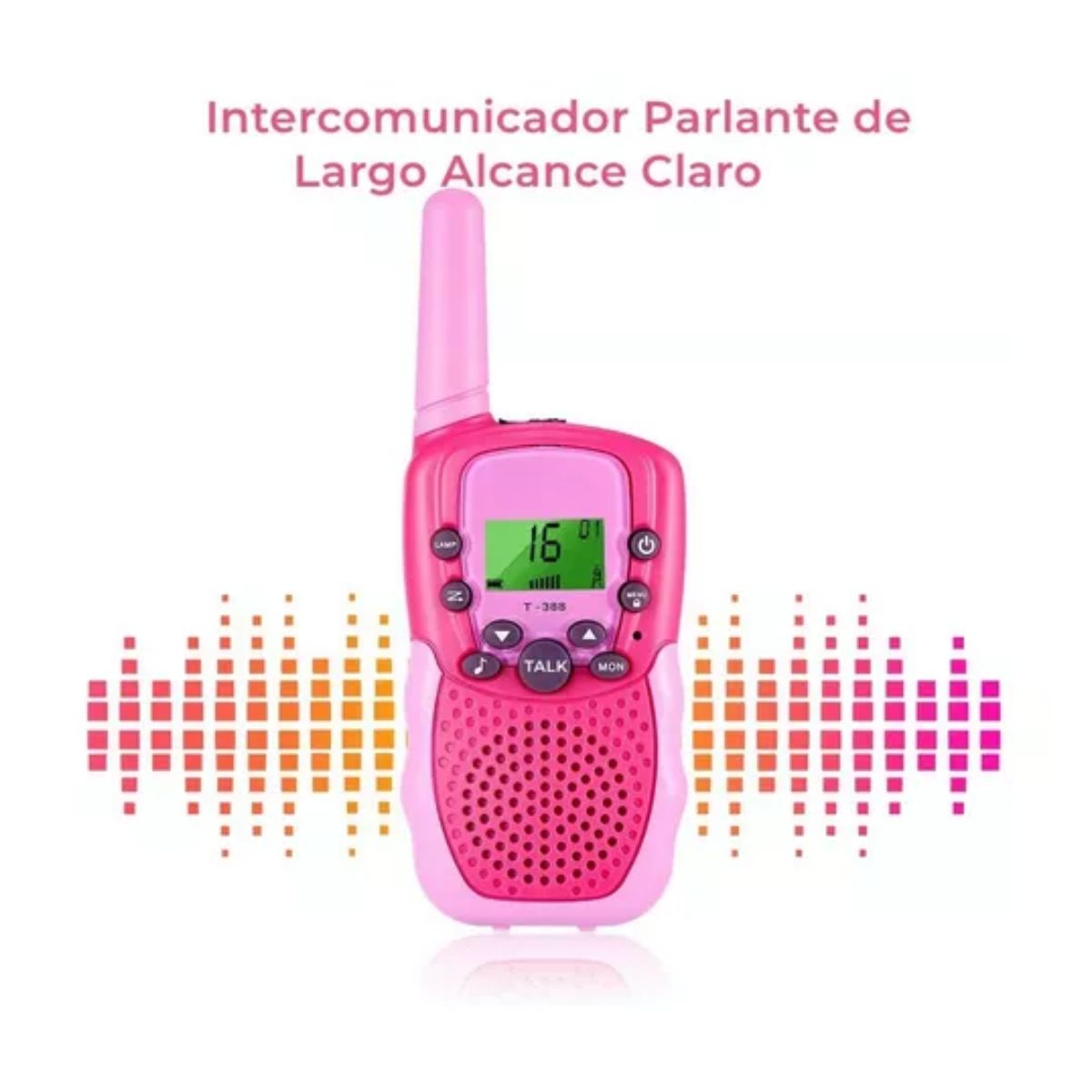 Radios Walkie Talkies Con 22 Canales Infantil Rosa