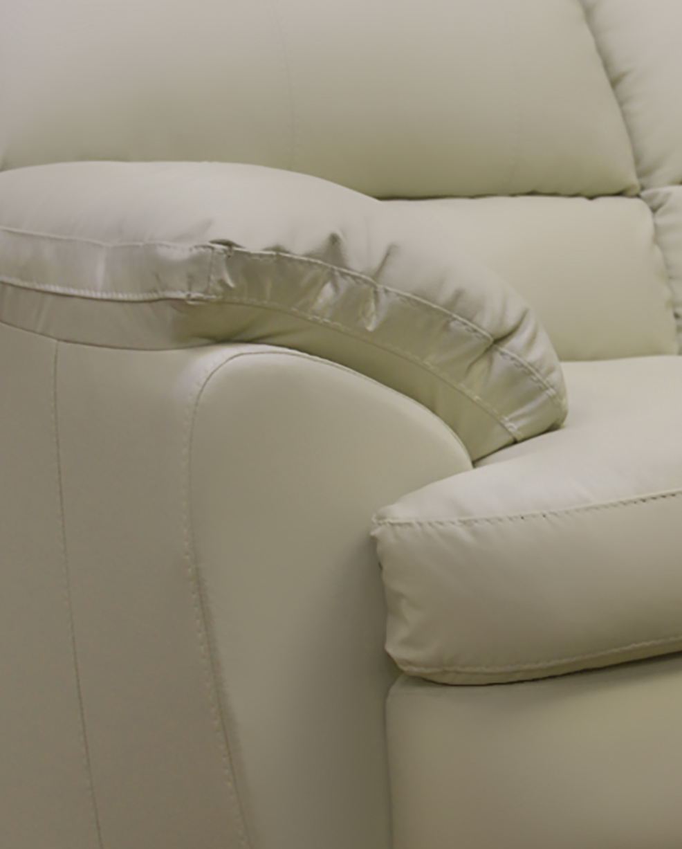 Sala de Piel Genuina Sofa Y Love Seat Florencia Color Marfil - ConfortoPiel
