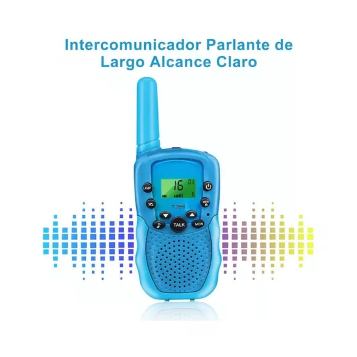 Radio Walkie Talkie para niños Azul 3-5km Recargable 22 Canales DANKI