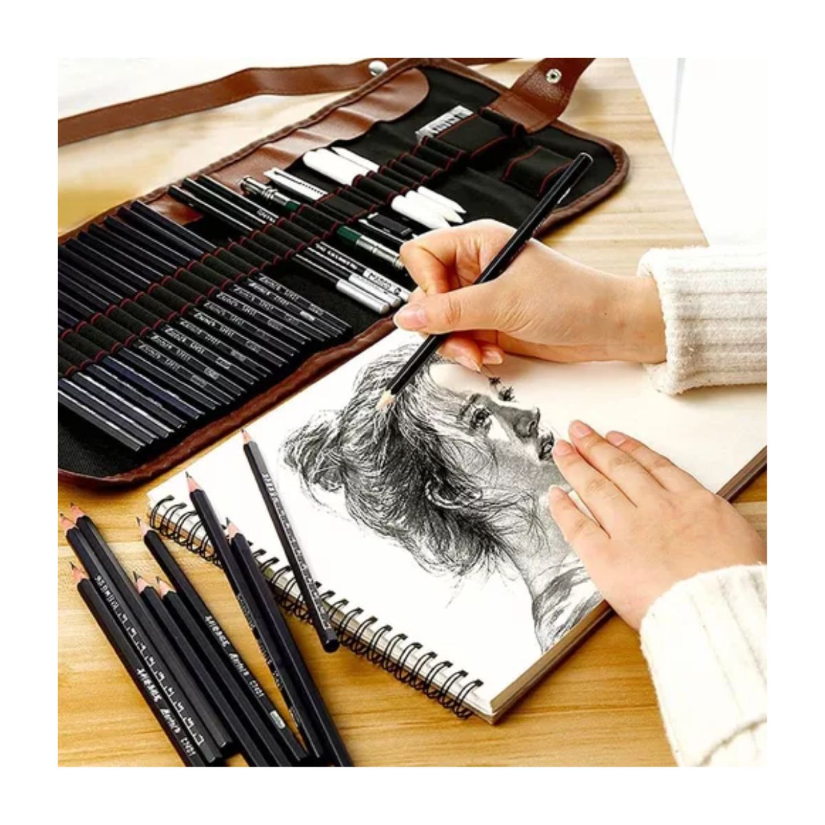 Set de arte y Dibujo Esbozando Bosquejo 30 Piezas 