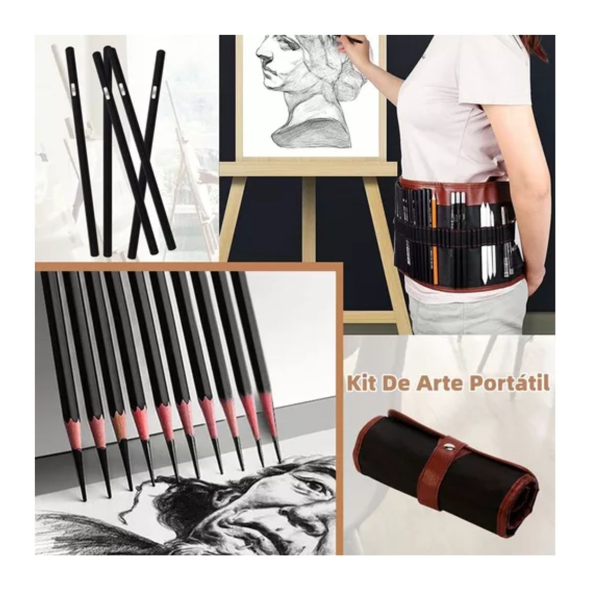 Set de arte y Dibujo Esbozando Bosquejo 30 Piezas 