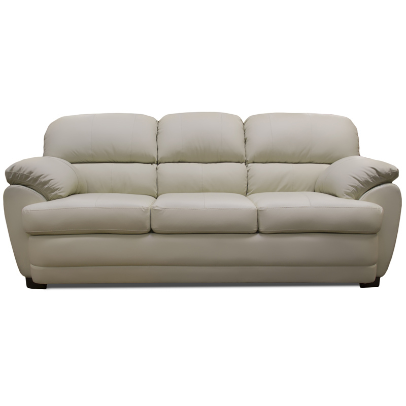 Sofa de Piel Genuina Florencia Color Marfil - Confortopiel