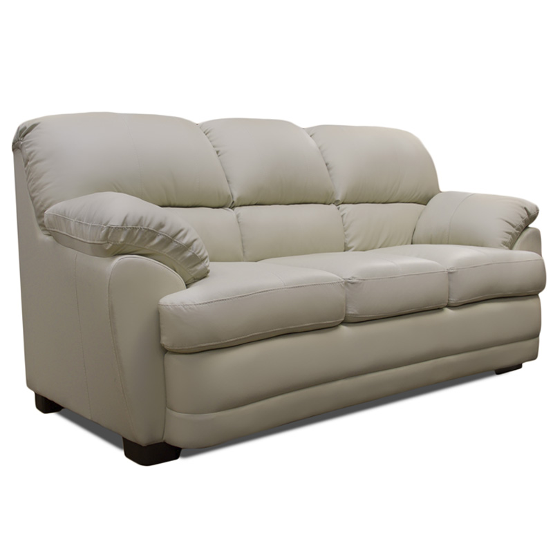 Sofa de Piel Genuina Florencia Color Marfil - Confortopiel