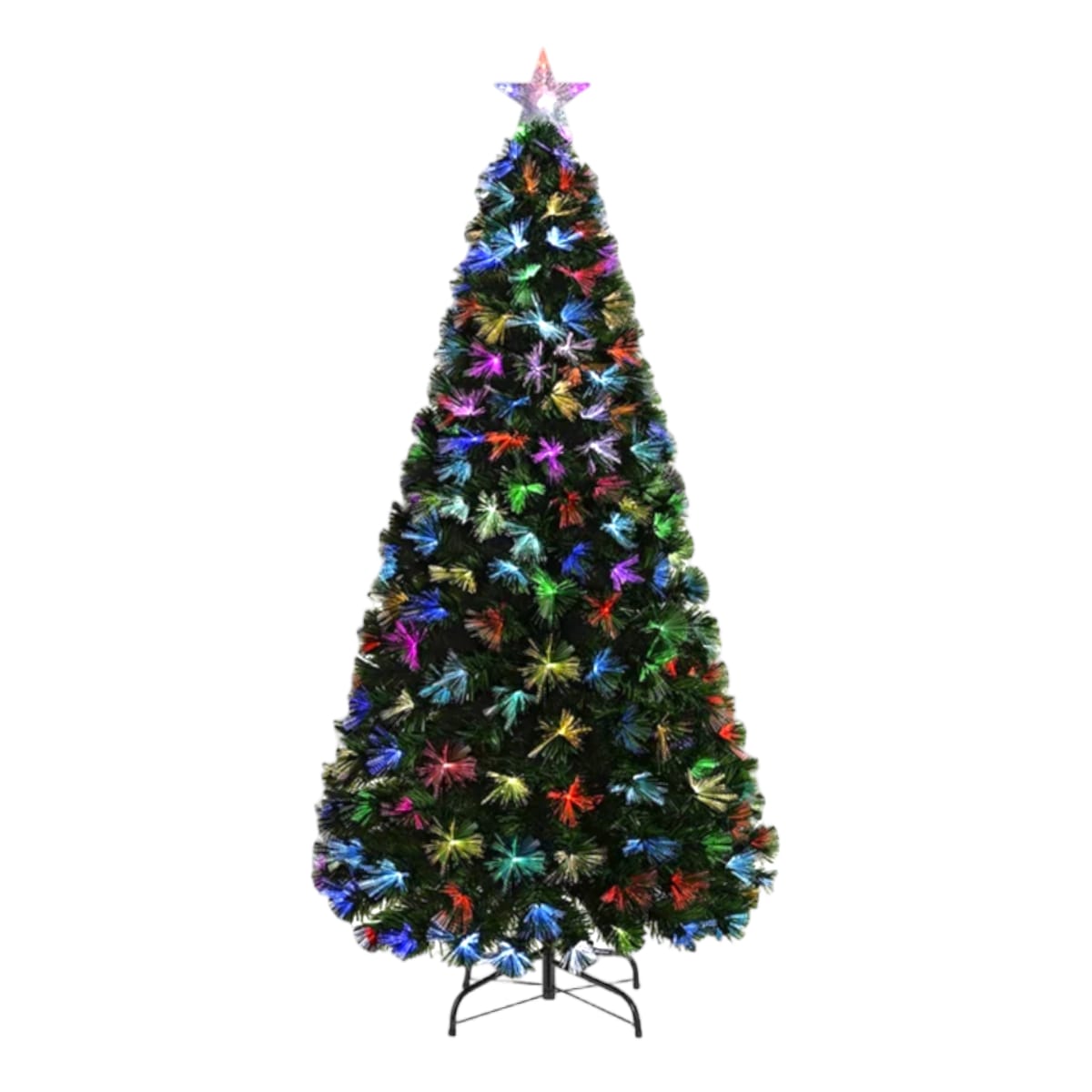 Arbol Navidad Fibra Optica Estrella LED Integrada 1.80 M