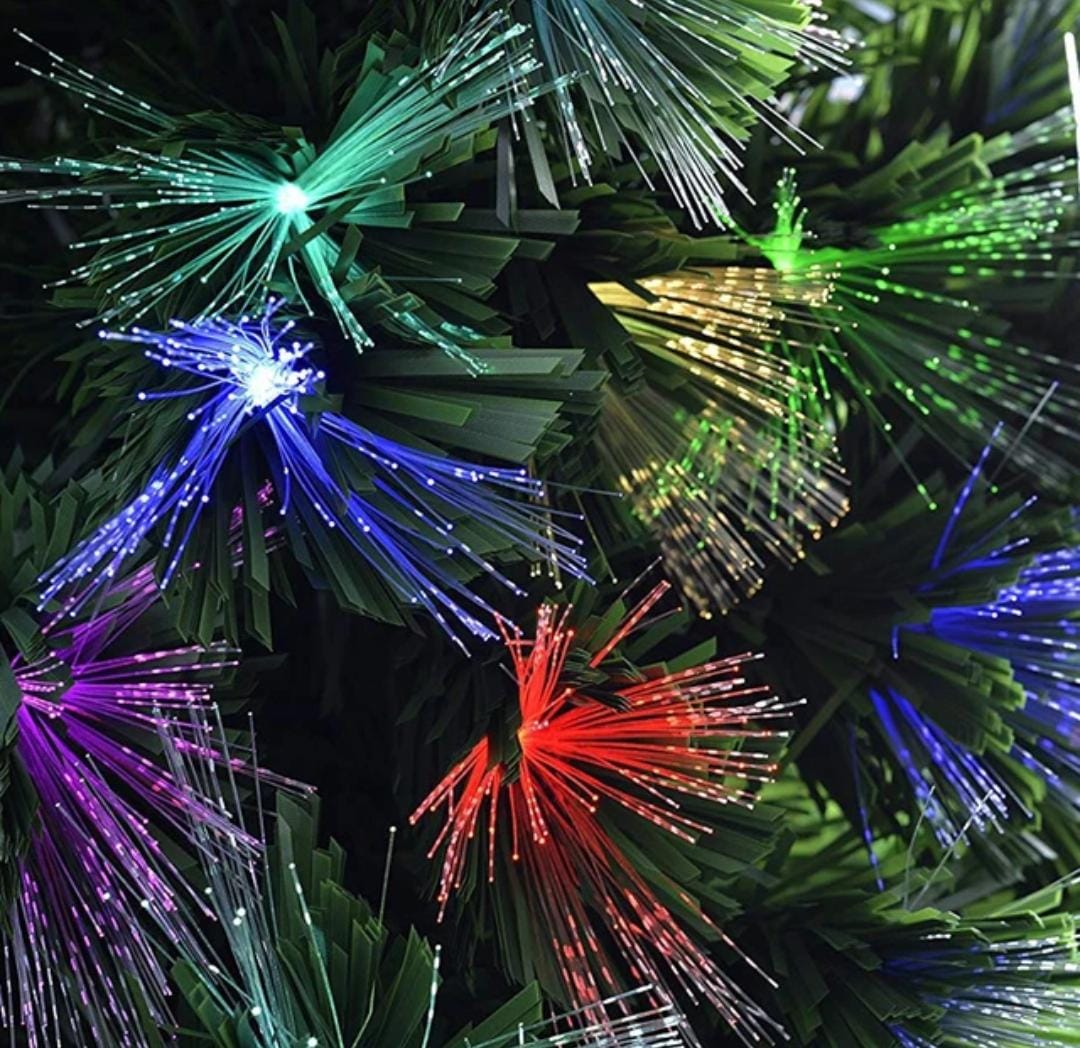 Arbol Navidad Fibra Optica Estrella LED Integrada 1.80 M