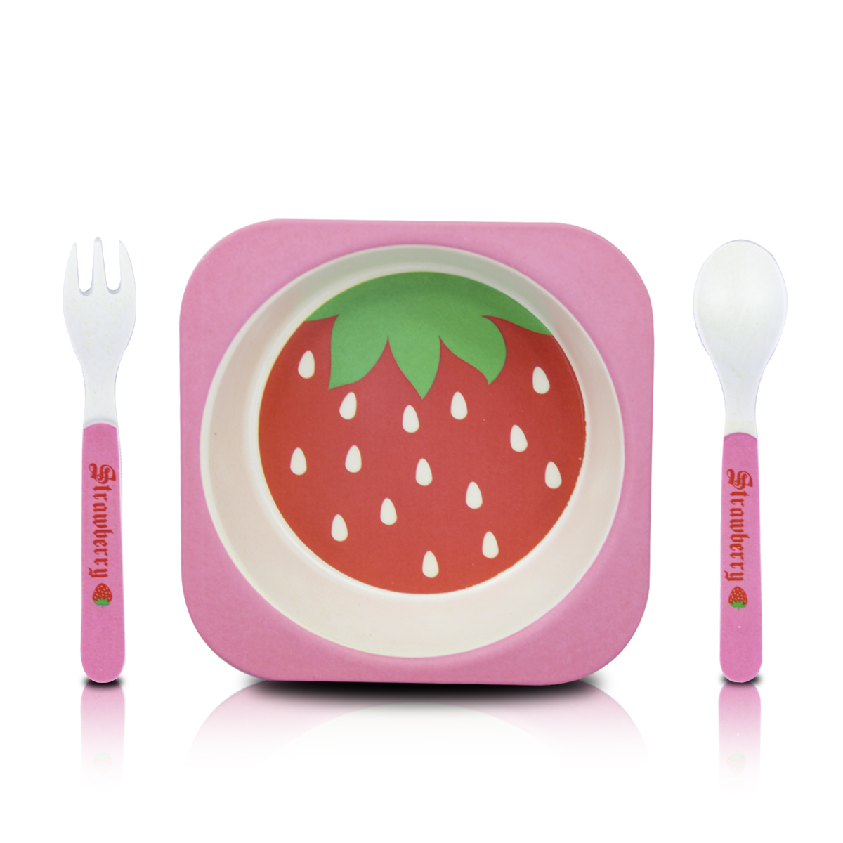 Plato Hondo Con Cubiertos Para Niños