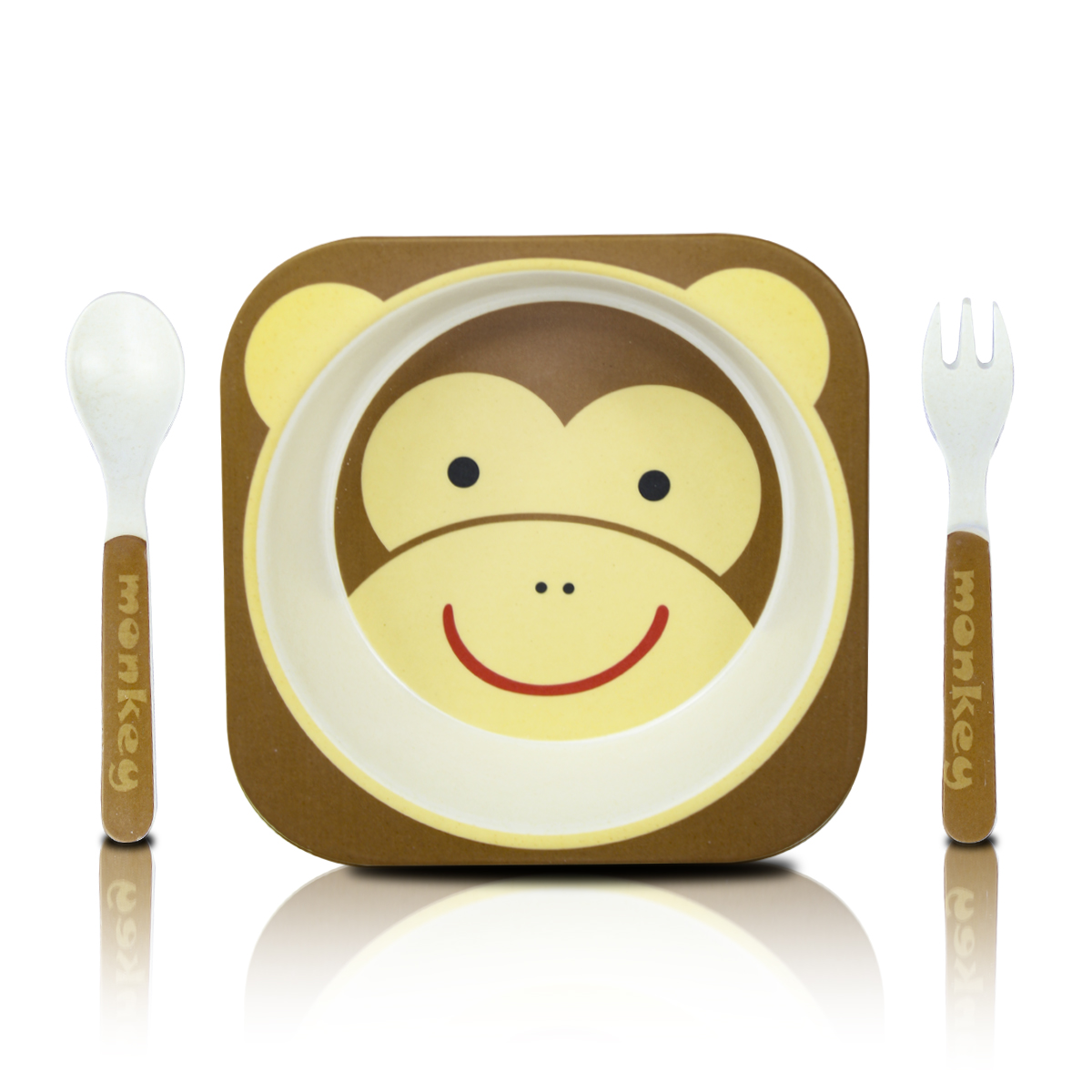 Plato Hondo Con Cubiertos Para Niños