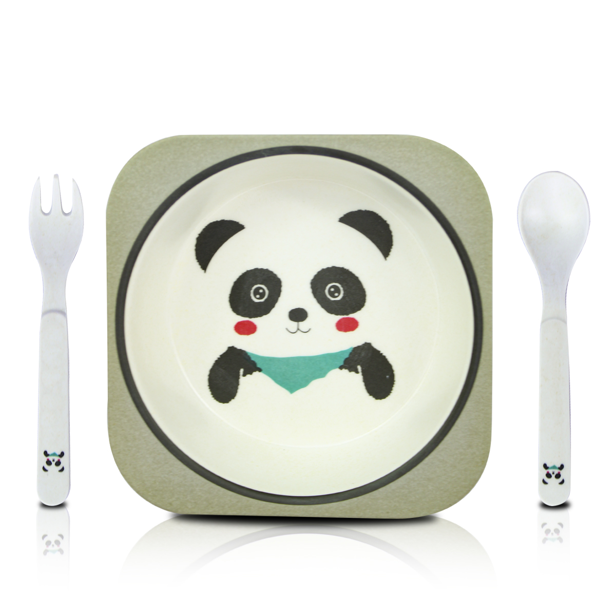 Plato Hondo Con Cubiertos Para Niños