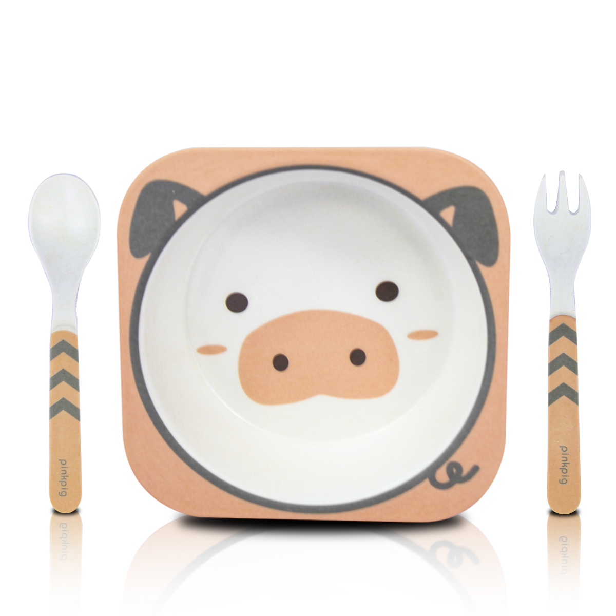 Plato Hondo Con Cubiertos Para Niños