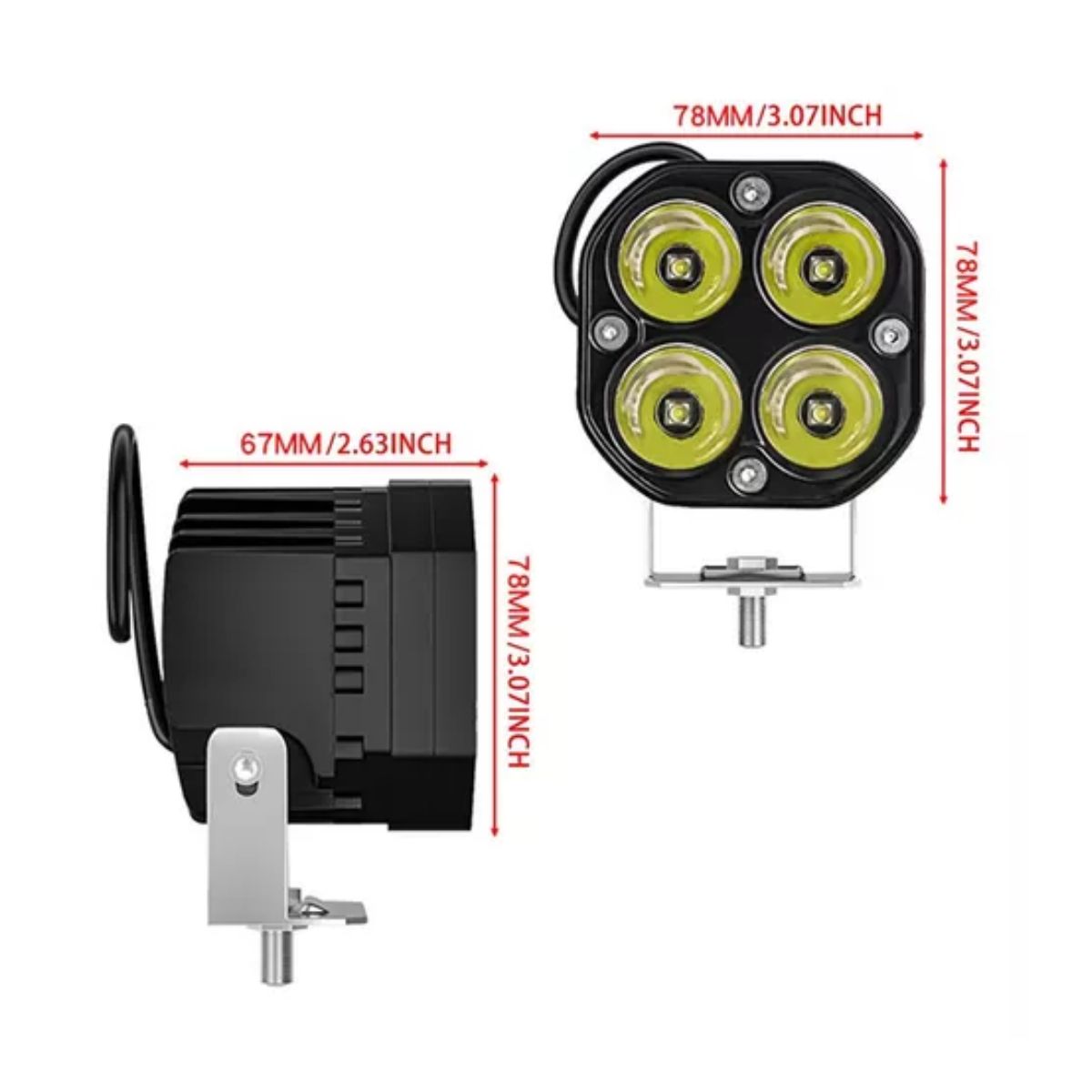 Faro Auxiliar Led Para Carro 40w Blanco 2 Piezas 