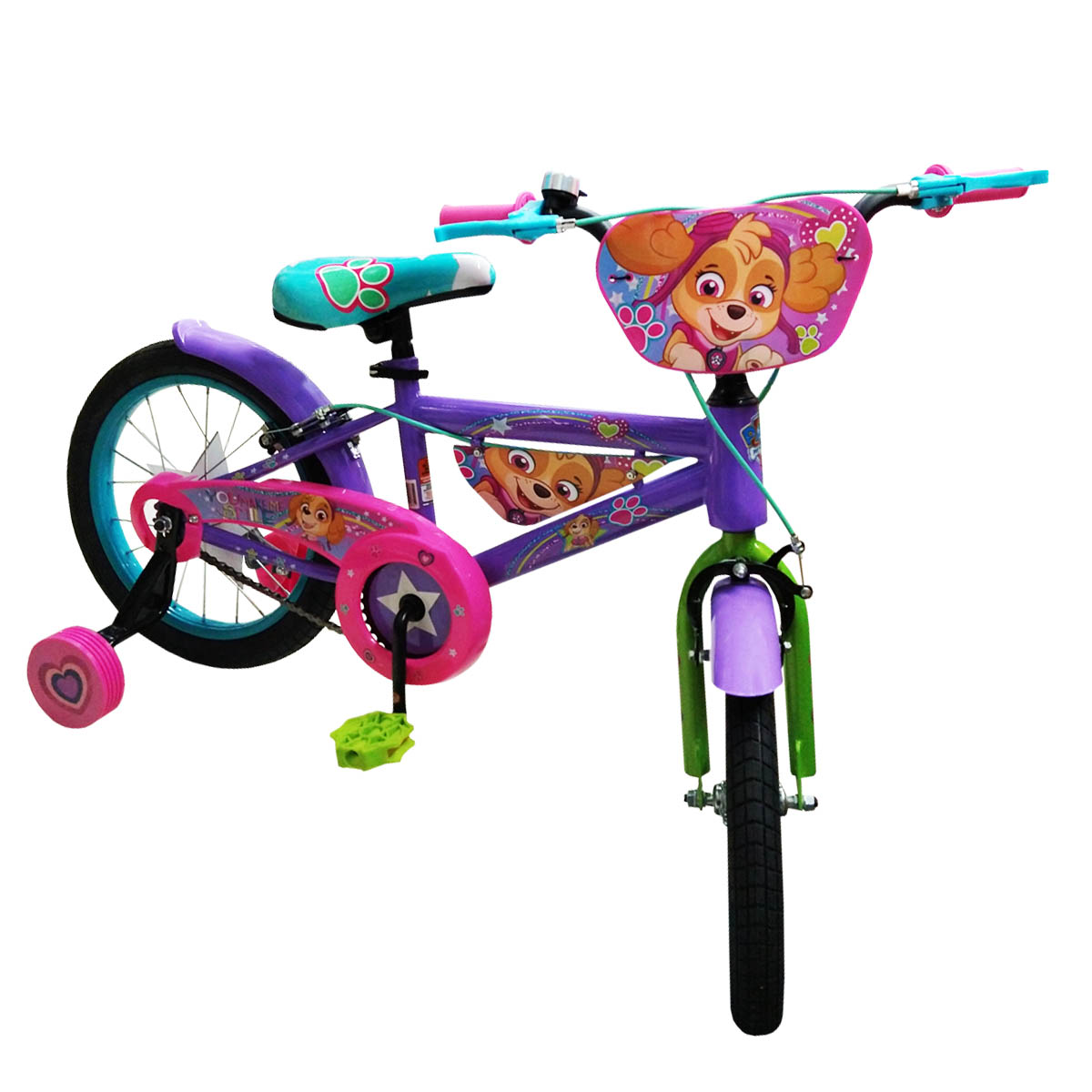 Bicicleta Infantil Paw Patrol Rodada 12 Rosa