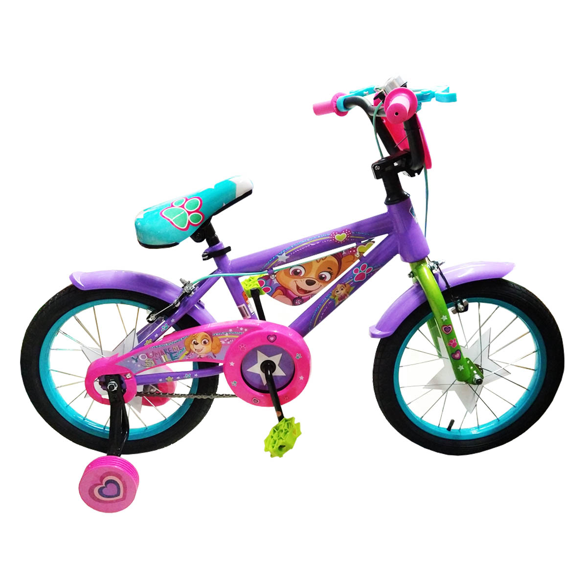 Bicicleta Infantil Paw Patrol Rodada 12 Rosa