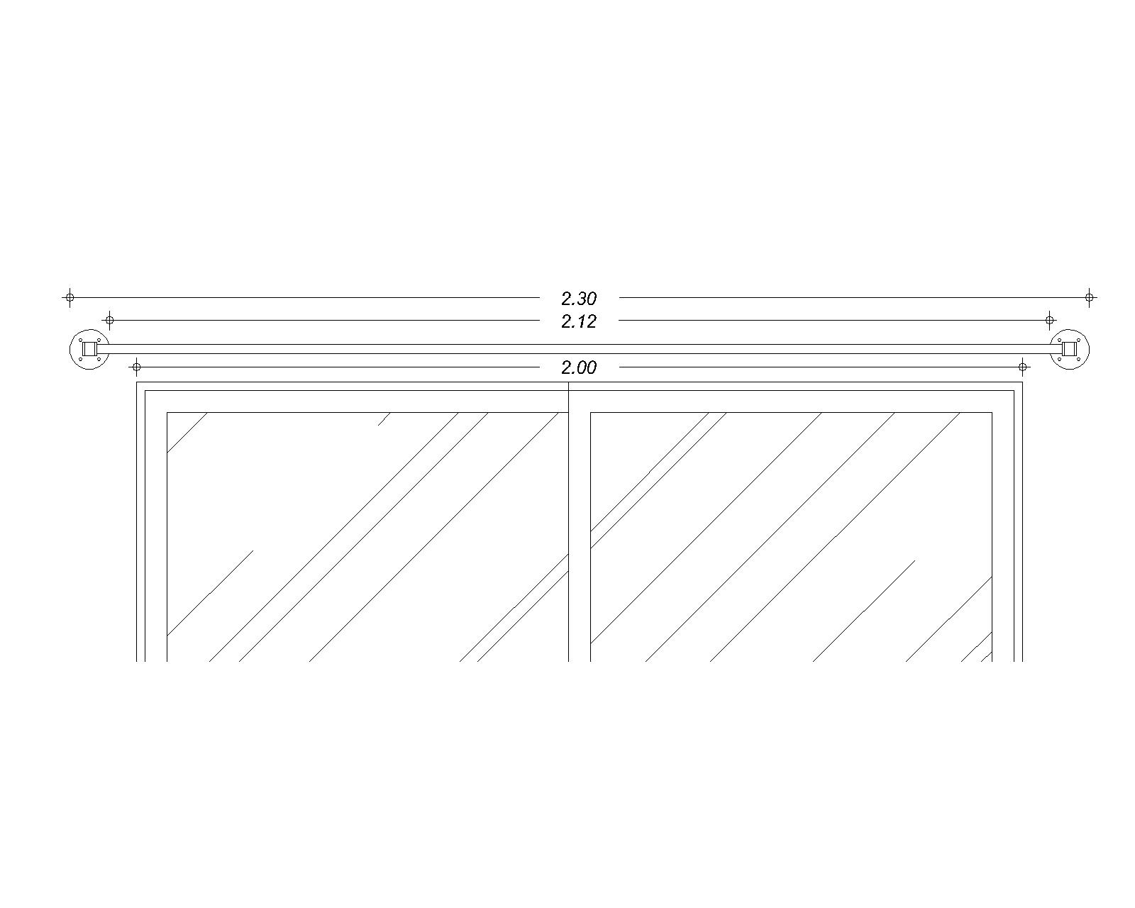 Cortinero Doble Para Ventana de 2.00 m. Estilo Industrial