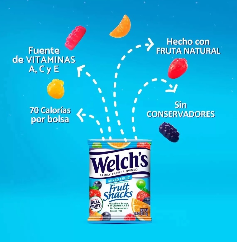 Gomitas Welch's Hechas Con Fruta Natural 66pz De 22.7g