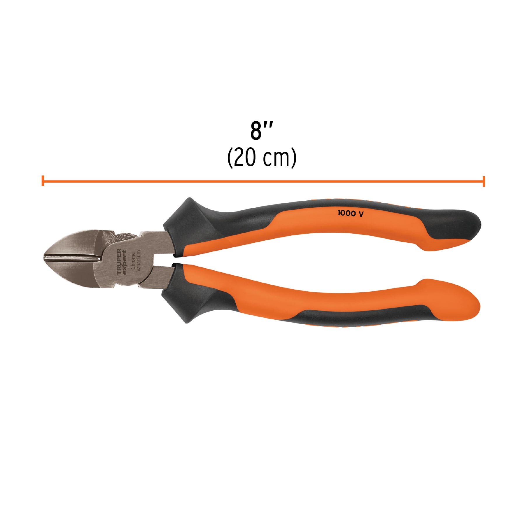 PINZA CORTE DIAGONAL 8" ALTA PALANCA, COMFORT GRIP, TRUPER EXPERT 102428
