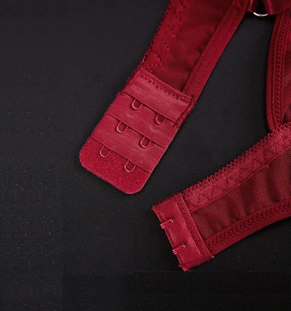 Body con encaje rojo sexy para dama.