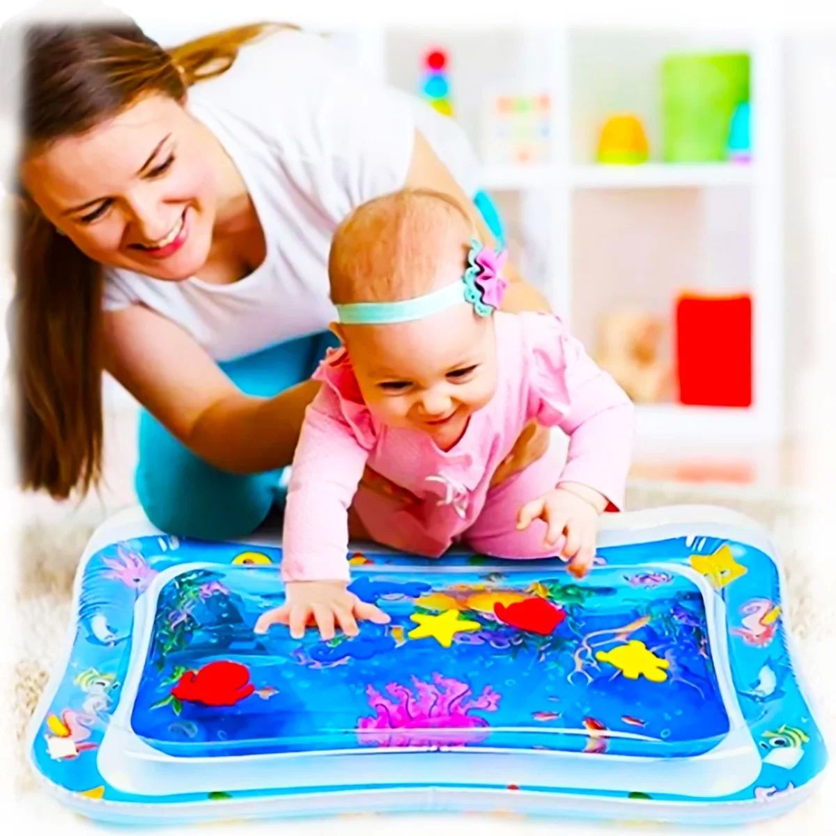 Tapete Agua Inflable Cojín Para Bebes Estimulación Temprana ecobaby original