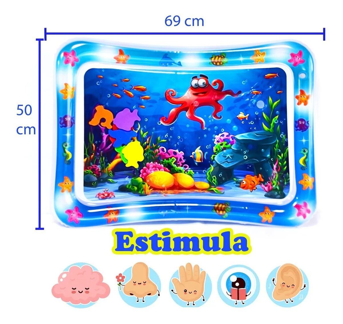 Tapete Agua Inflable Cojín Para Bebes Estimulación Temprana ecobaby original
