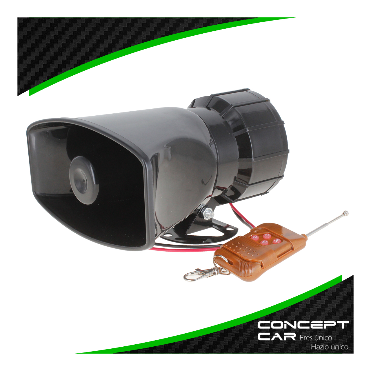 Sirena 10 Tonos Con Altavoz Tipo Patrulla Inalámbrica 100w