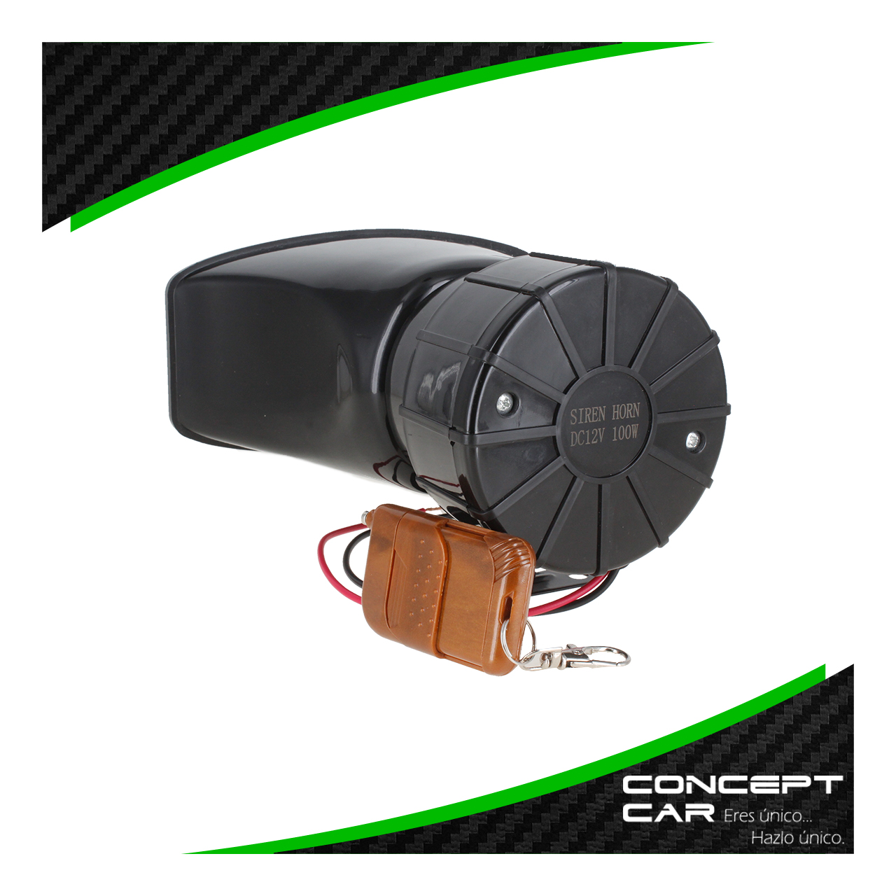 Sirena 10 Tonos Con Altavoz Tipo Patrulla Inalámbrica 100w