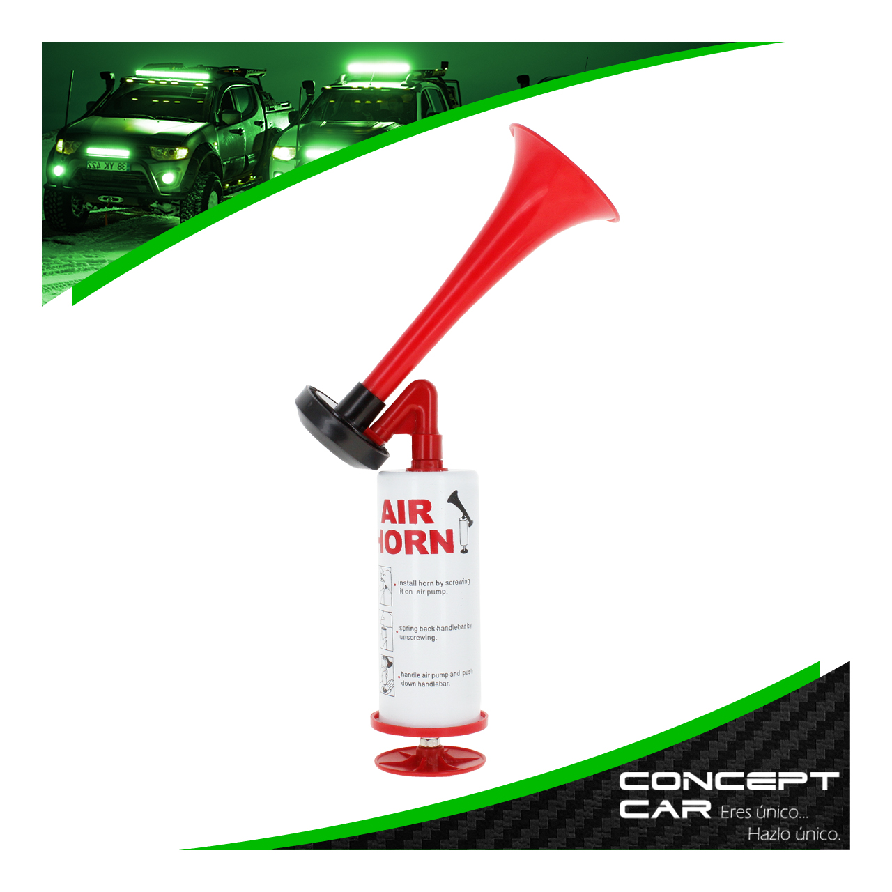 Corneta Bocina De Aire Manual A Presión Universal Porra