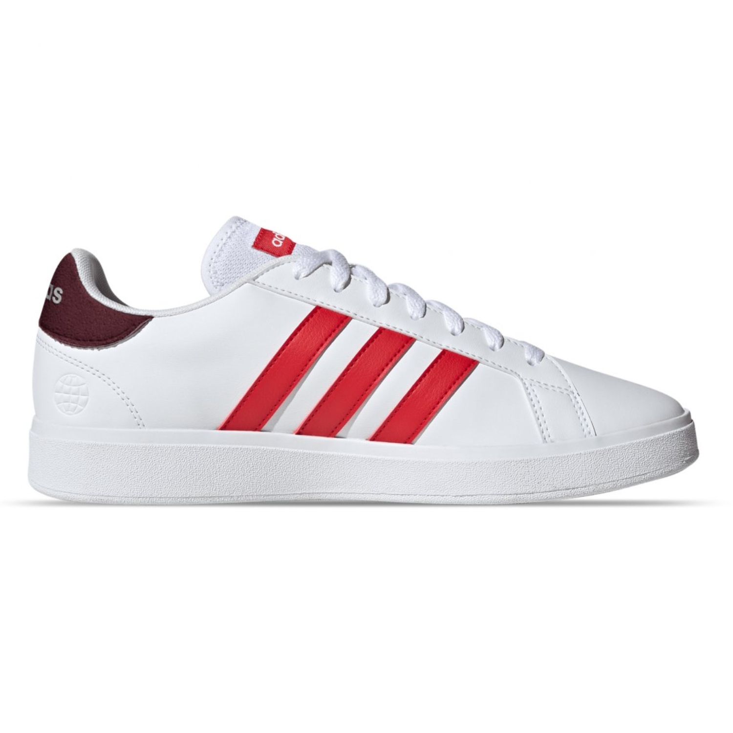 Tenis Casual Adidas Grand Court Base 2.0 Blanco/rojo de Hombre ID4453